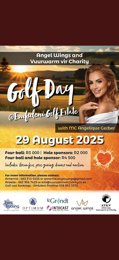 Angel Wings and Vuurwarm vir Charity Golf Day