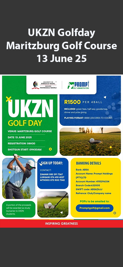 UKZN Golfday Maritzburg Golf Course 13 June 25