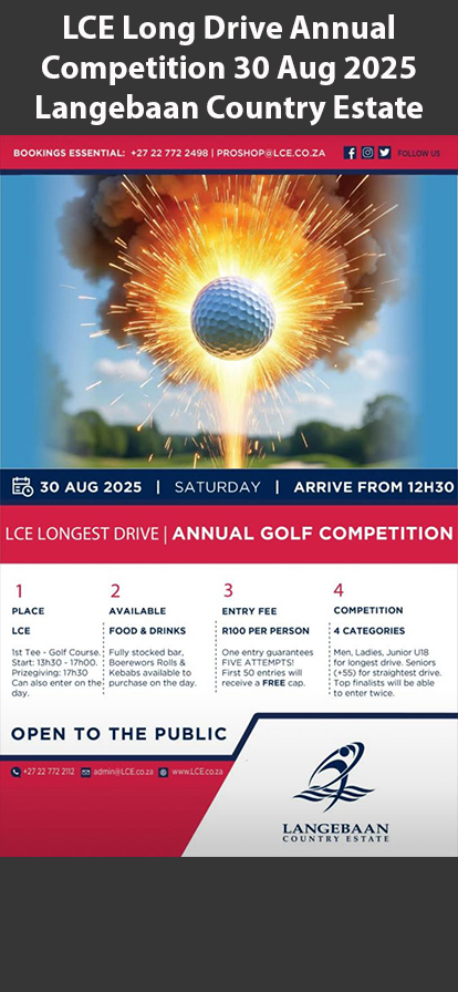 LCE Long Drive Annual Competition 30 Aug 2025 Langebaan Country Estate