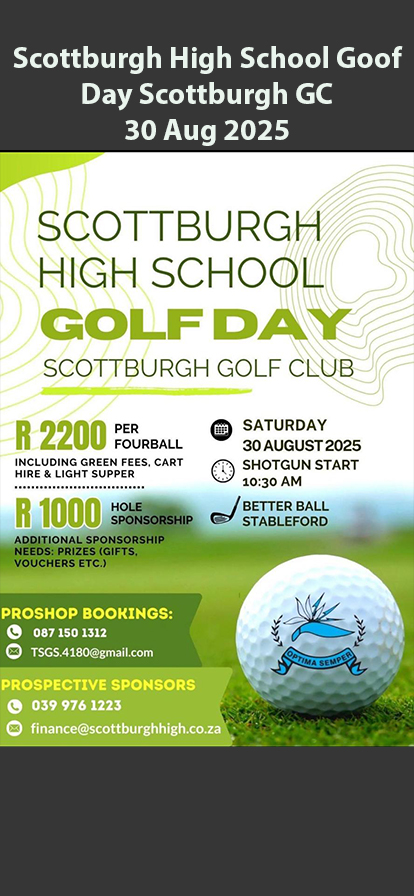 Scottburgh High School Goof Day Scottburgh GC 30 Aug 25