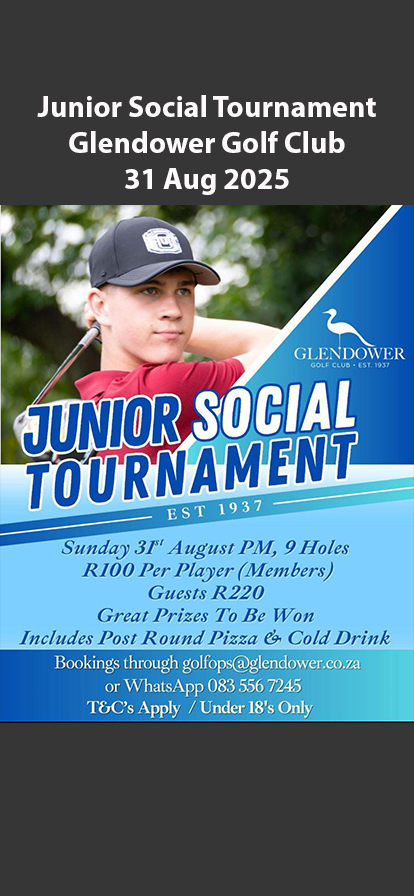 Junior Social Tournament Glendower Golf Club 31 Aug 2025