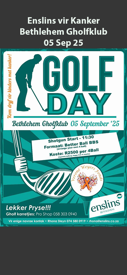 Enslins vir Kanker Bethlehem Gholfklub 05 Sep 25