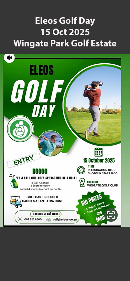 Eleos Golf Day 15 Oct 2025 Wingate Park Golf Estate