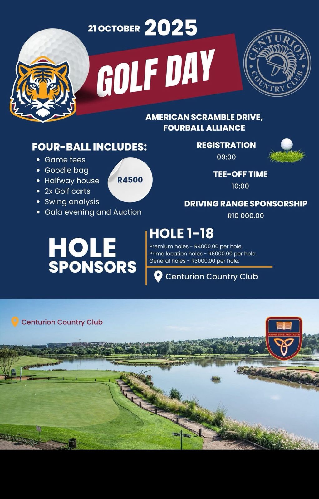 Trinity’s Golf Day 21 Oct 2025 Centurion Golf Estate