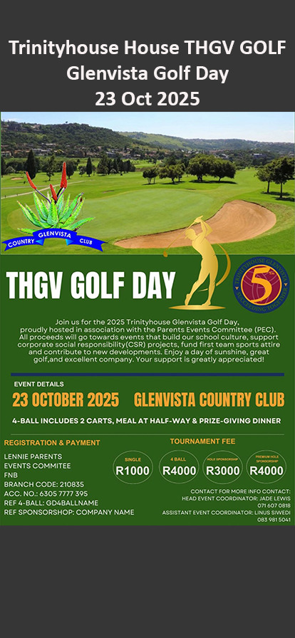 Trinityhouse House THGV GOLF DAY Glenvista Golf Day 23 Oct 2025