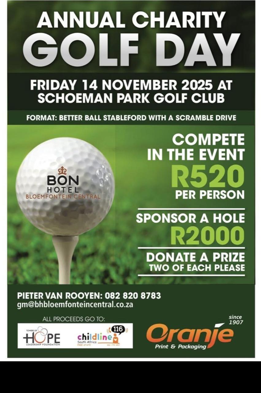 Annual Charity Golf Day 14 Nov 2025 Schoemanpark Golf Club
