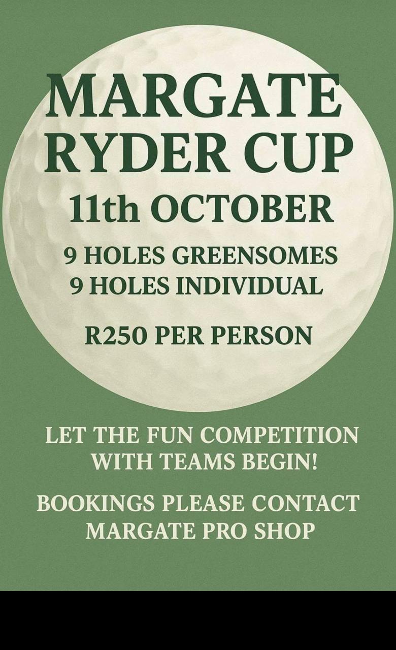 Margate Ryder Cup 11 Oct 2025 Margate PRO SHOP