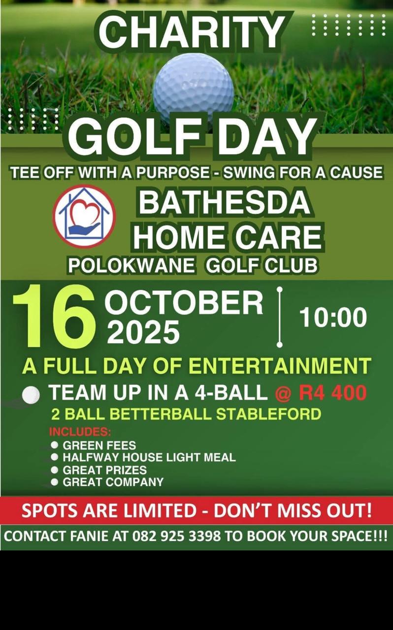 Bathesda Home Care Charity Golf Day Polokwane Golf Club 18 Oct 2025