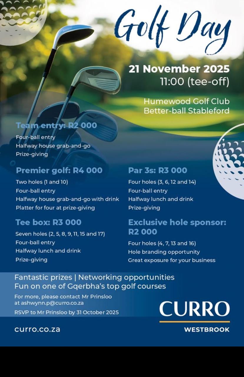 Curro Westbrook Golf Day 21 No 2025 Humewood Golf Club