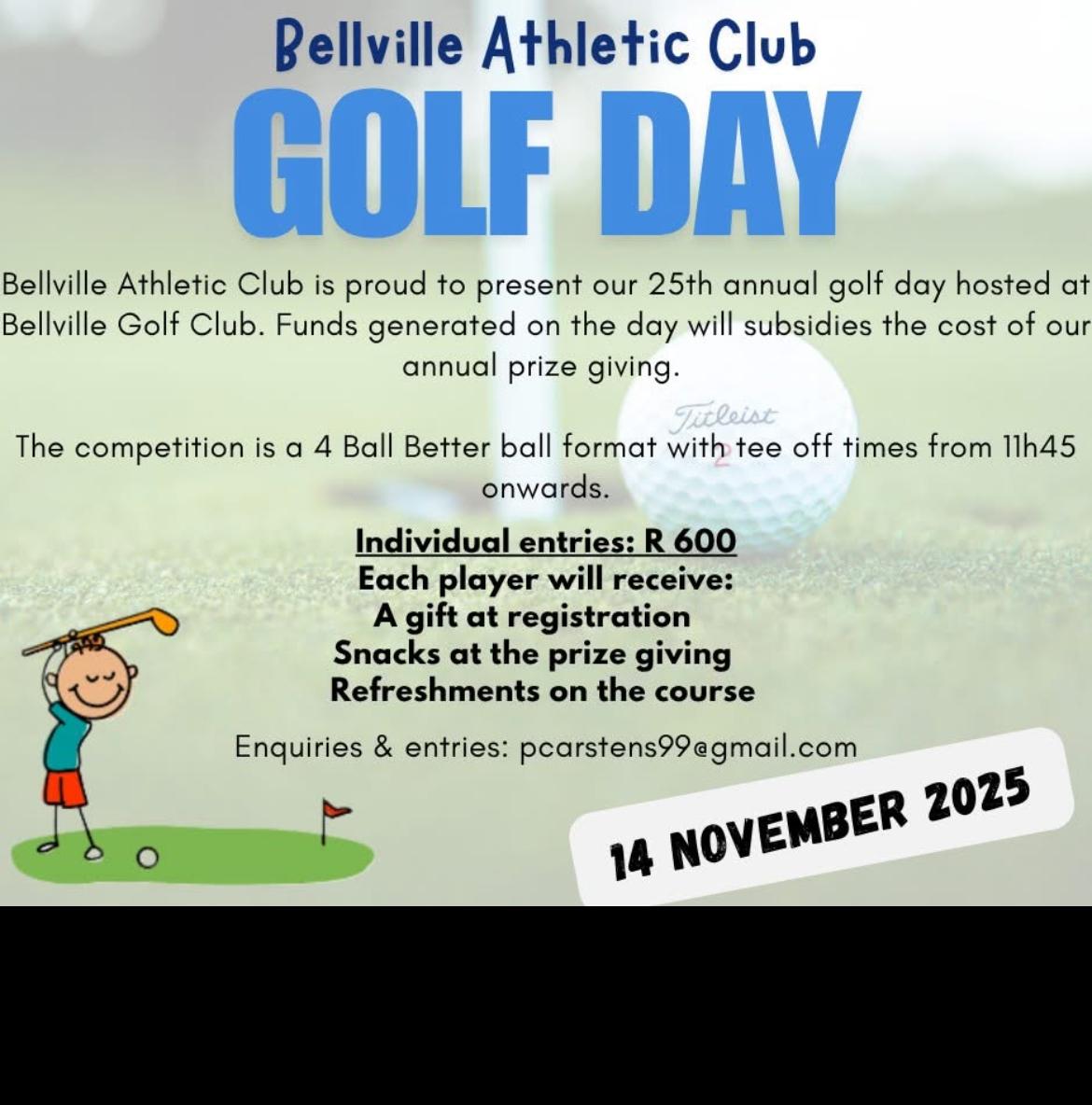 Bellville Athletic Club Golf Day 14 Nov 2025 Bellville Golf Club