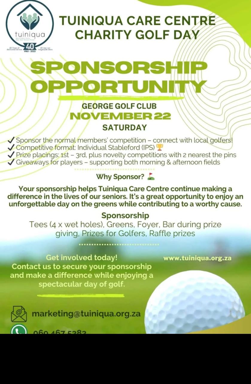 TUINIQUA Care Centre George Golf Club 22 Nov 2025