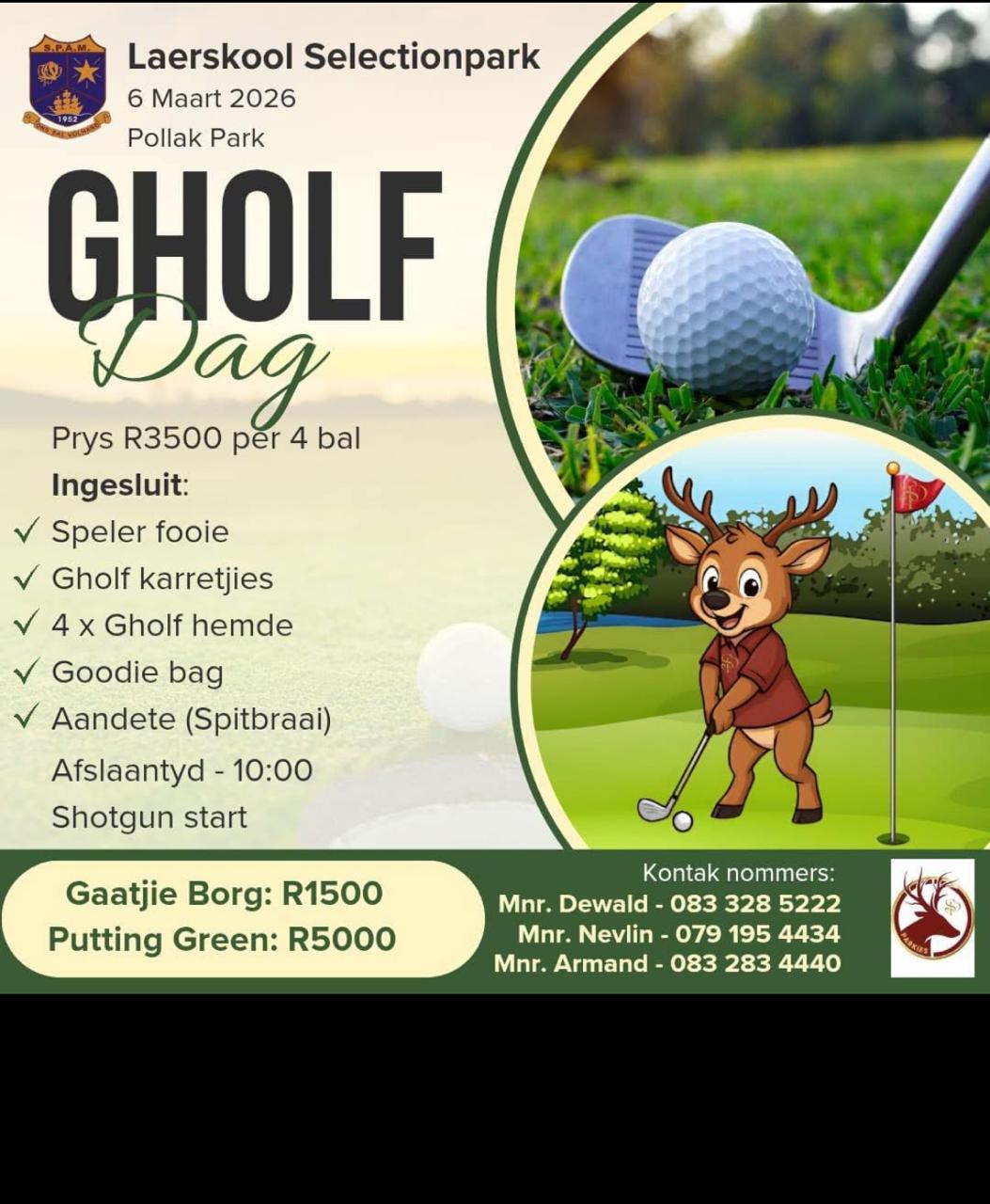 Laerskool Selection Park 6 Maart 2026 Pollak Park Gholf day