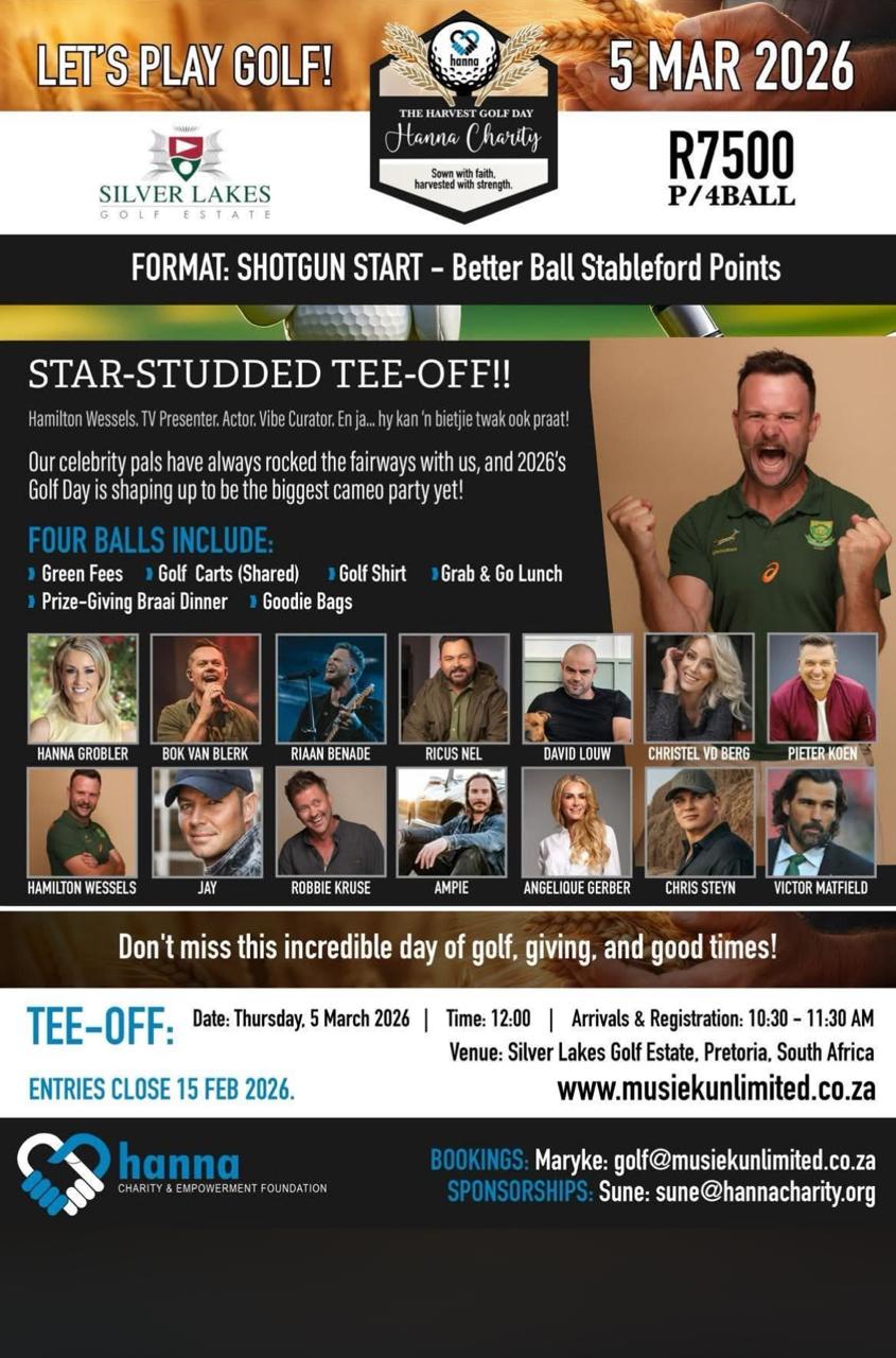 THE HARVEST GOLF DAY Stanna Charity 5 MAR 2026 Silver Lakes Golf Estate