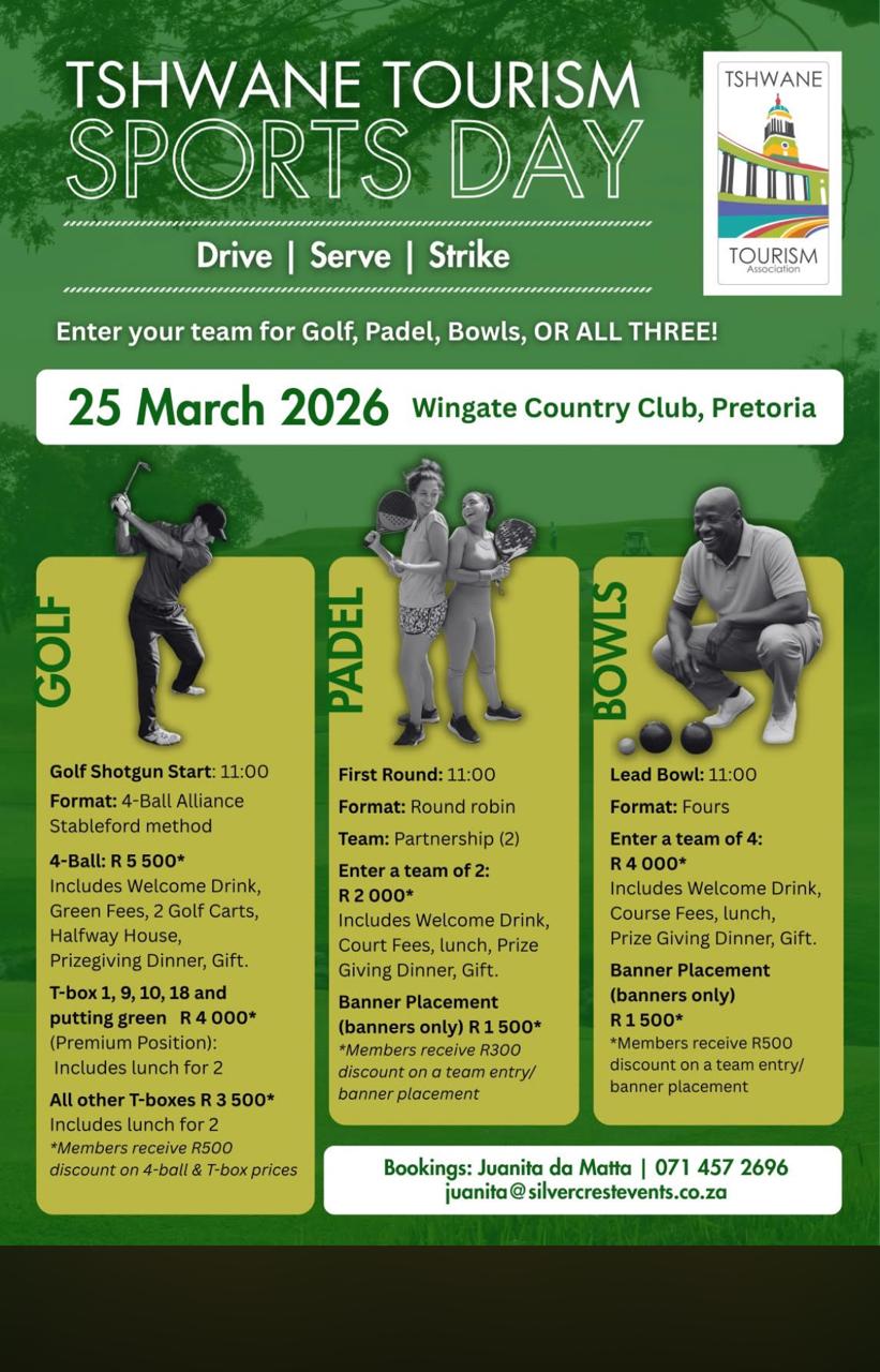 Tshwane Tourism Sports Day 25 March 2026 Wingate Country Club