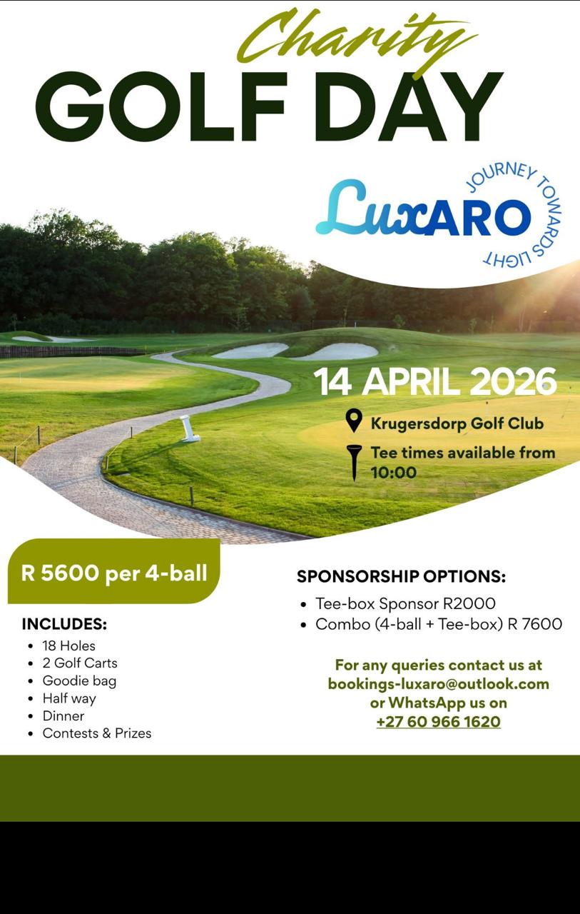 LUXARO Charity GOLF DAY 14 APRIL 2026 Krugersdorp Golf Club