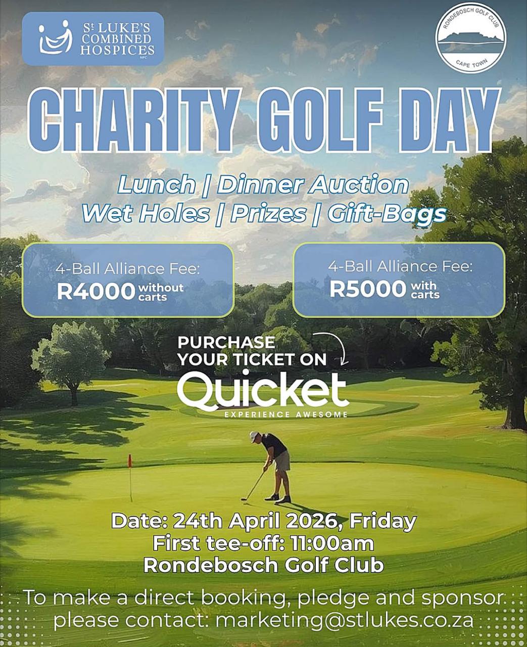 S LUKE'S Combined Hospices 24th April 2026, Rondebosch Golf Club