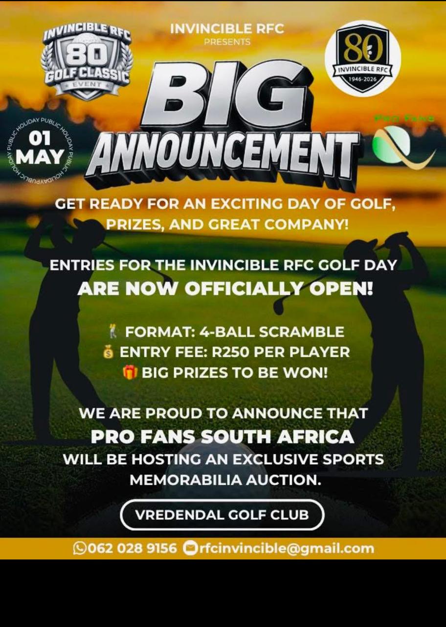 Invincible RFC 1 May 2026 Vredendal Golf Club