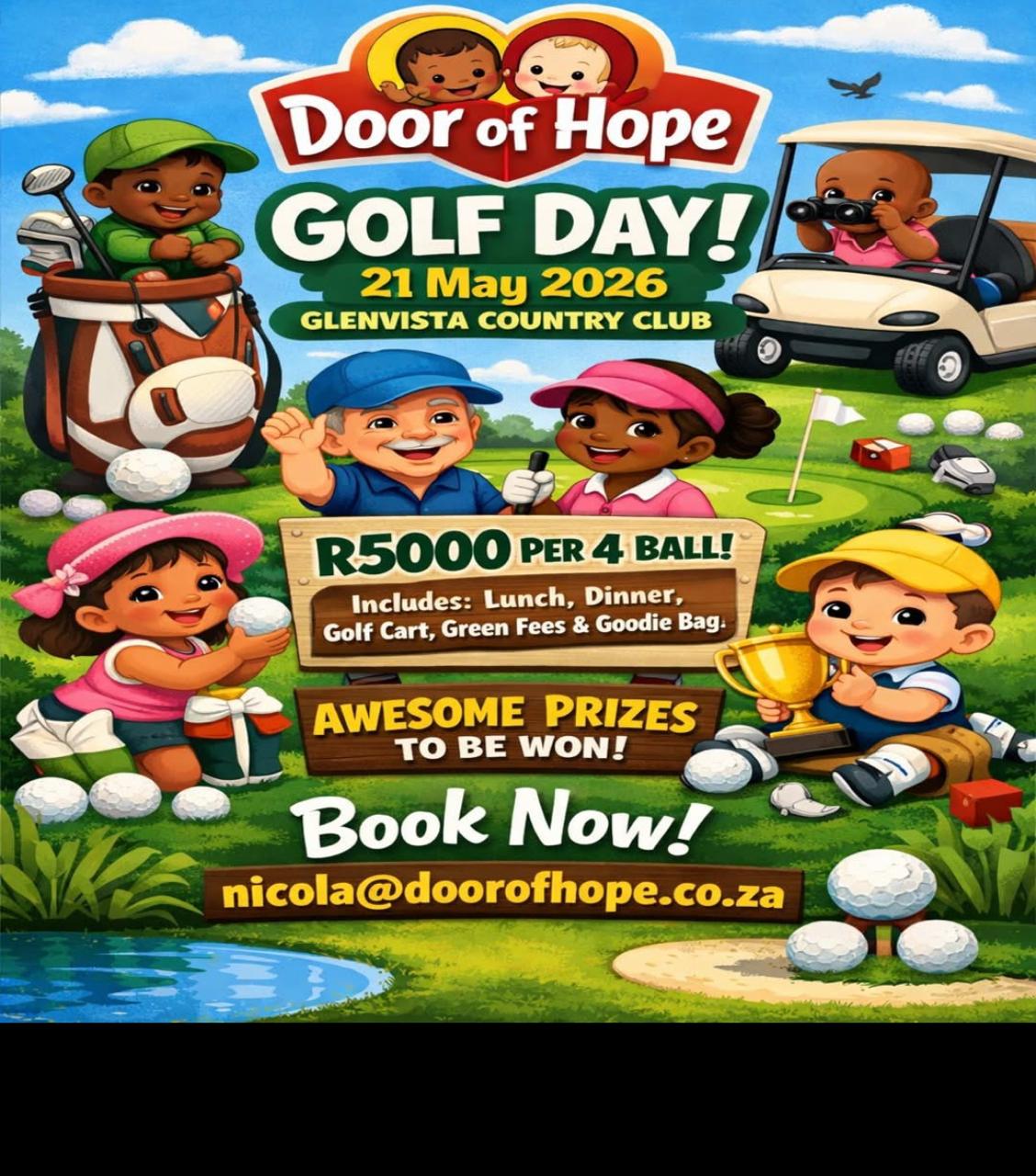 Door of Hope GOLF DAY! 21 May 2026 Glenvista Country Club