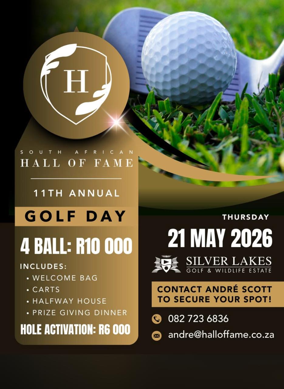 SOUTH AFRICAN HALL OF FAME 21 MAY 2026 SILVER LAKES GOLF & WILDLIFE ESTATE