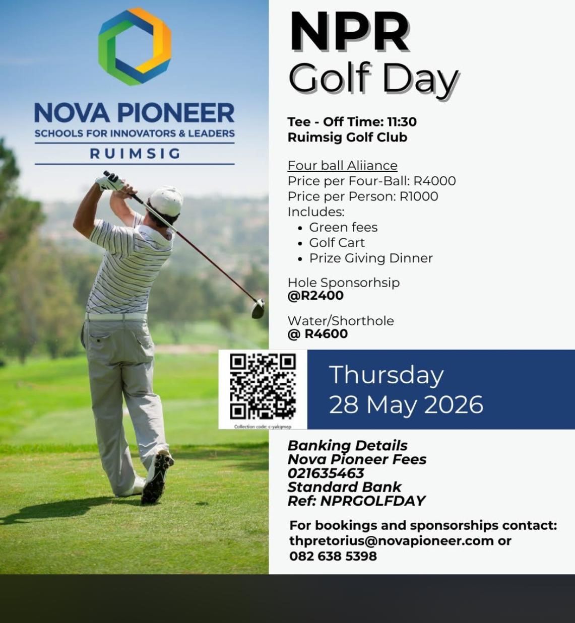 NOVA PIONEER SCHOOLS FOR INNOVATORS & LEADERS 28 May 2026 Ruimsig Golf Club