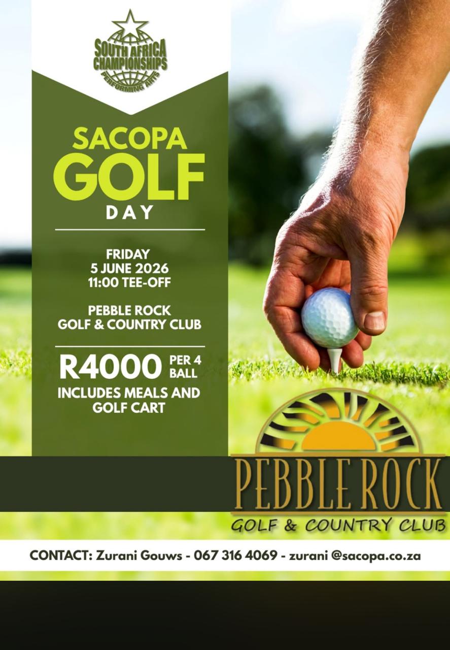 SACOPA GOLF DAY 5 JUNE 2026 PEBBLE ROCK GOLF & COUNTRY CLUB