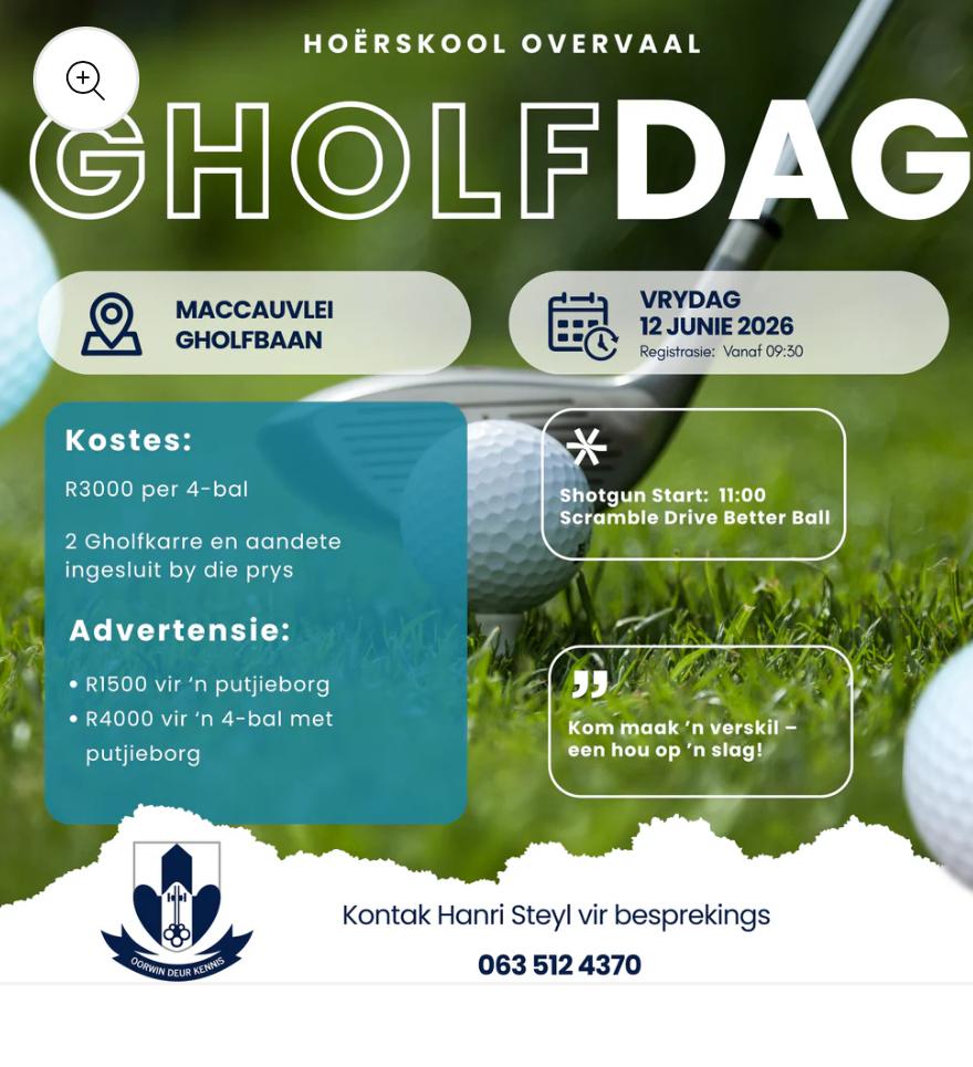 Hoërskool Overvaal Gholfdag Maccauvlei Gholfbaan 12 Junie 2026