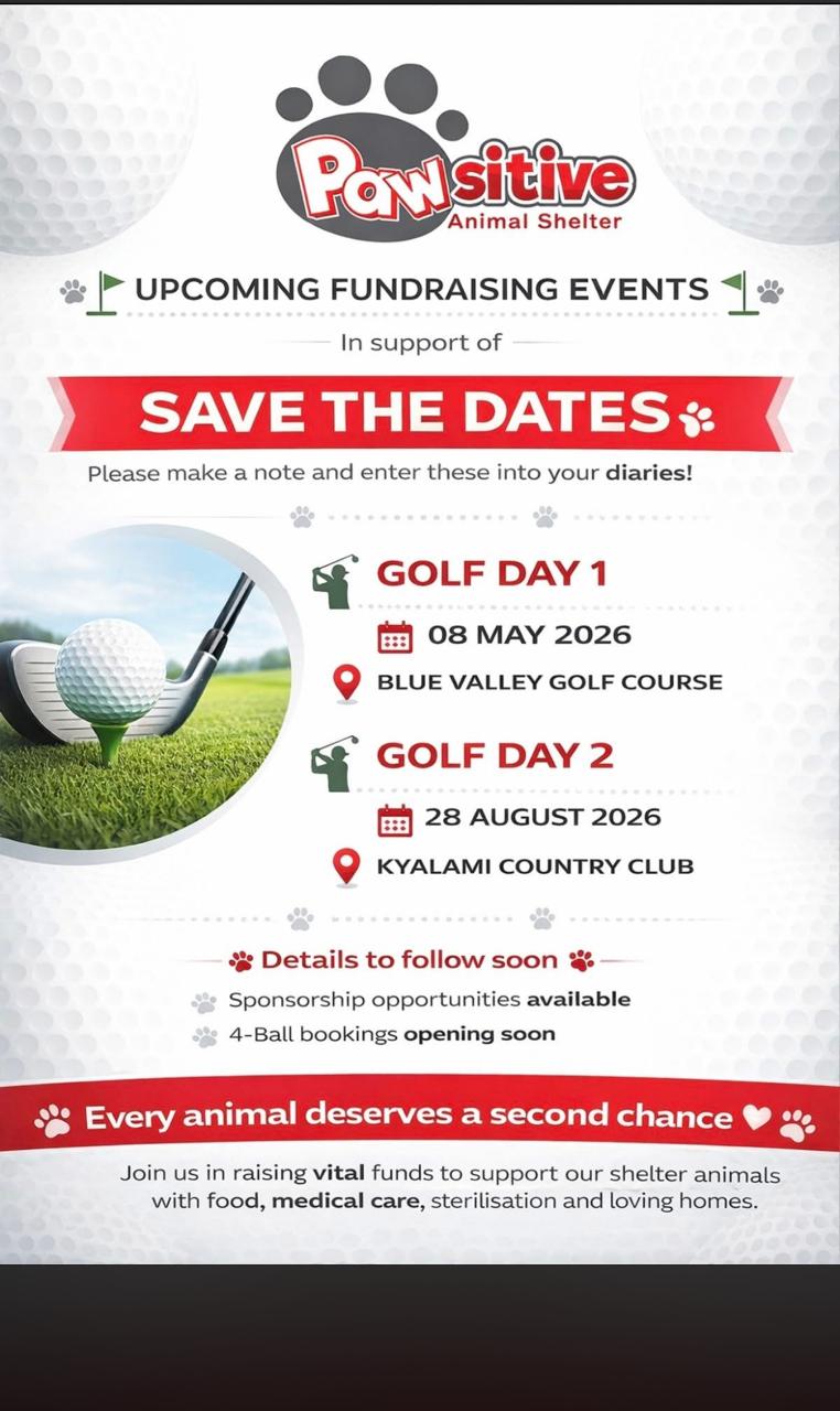 Pawsitive Animal Shelter 28 Aug 2026 Kyalami Country Club