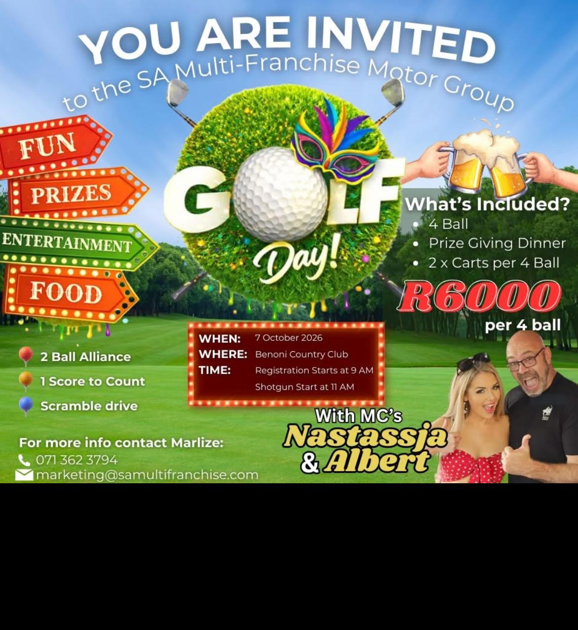 SA Multi-Franchise Motor Group 7 Oct 2026 Benoni Country Club