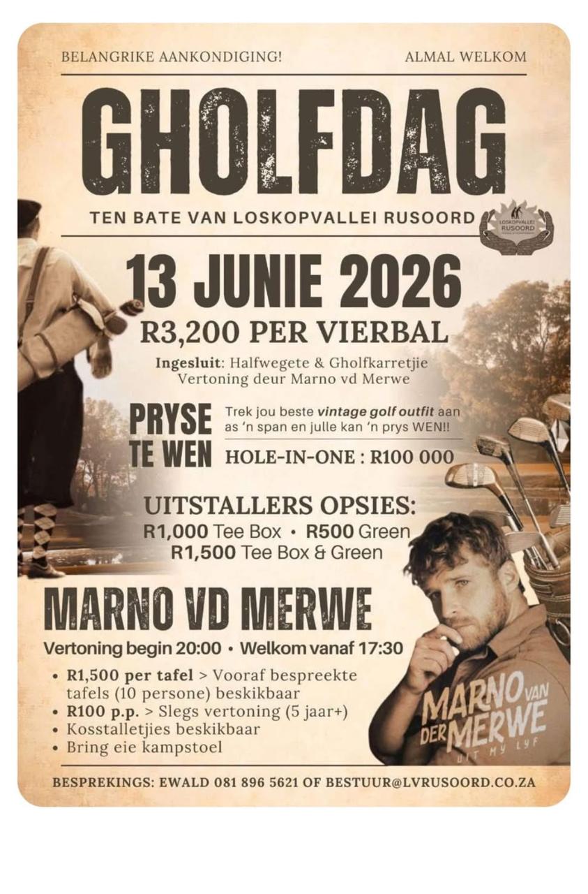 LOSKOPVALLEI RUSOORD Gholfbaan 13 Jun 2026