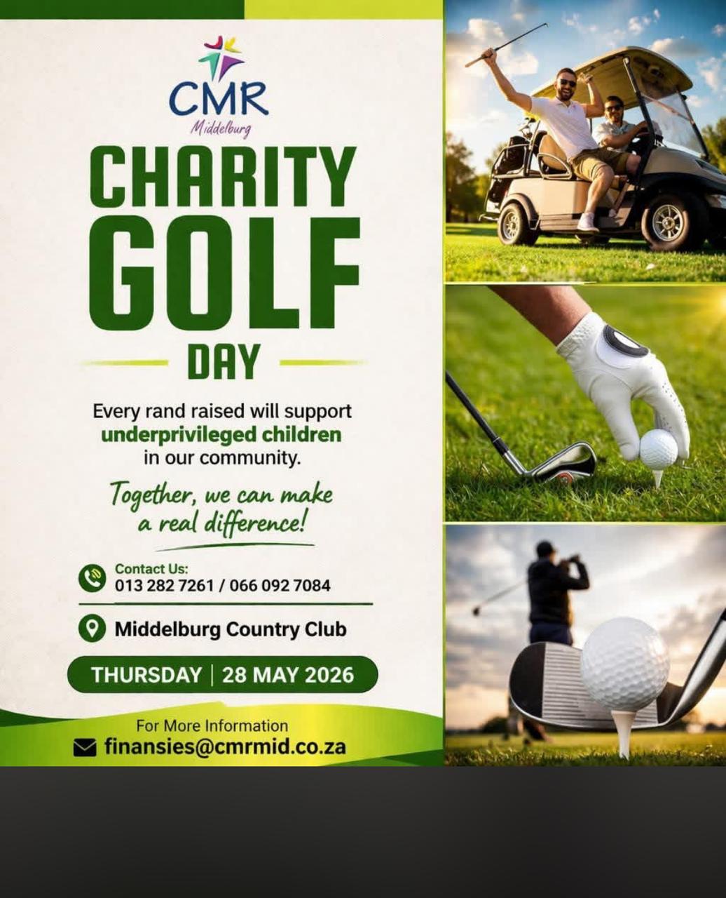 CMR Middelburg Charity Golf Day Middelburg Country Club 28 May 2026