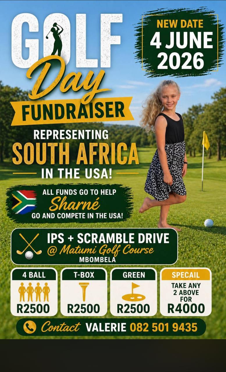 Sharné Fundraiser Mbombela Golf Club 4 Jun 2026