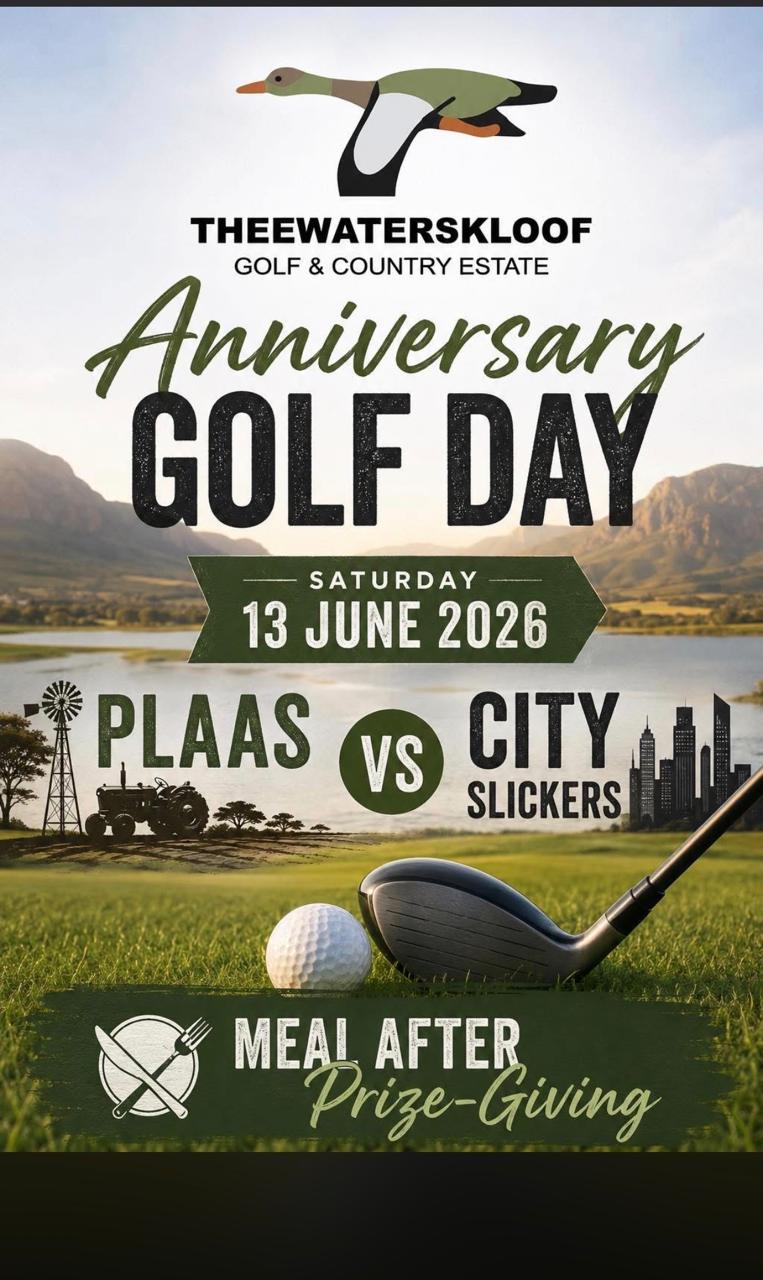 PLAAS VS CITY SLICKERS THEEWATERSKLOOF Anniversary GOLF DAY 13 JUNE 2026