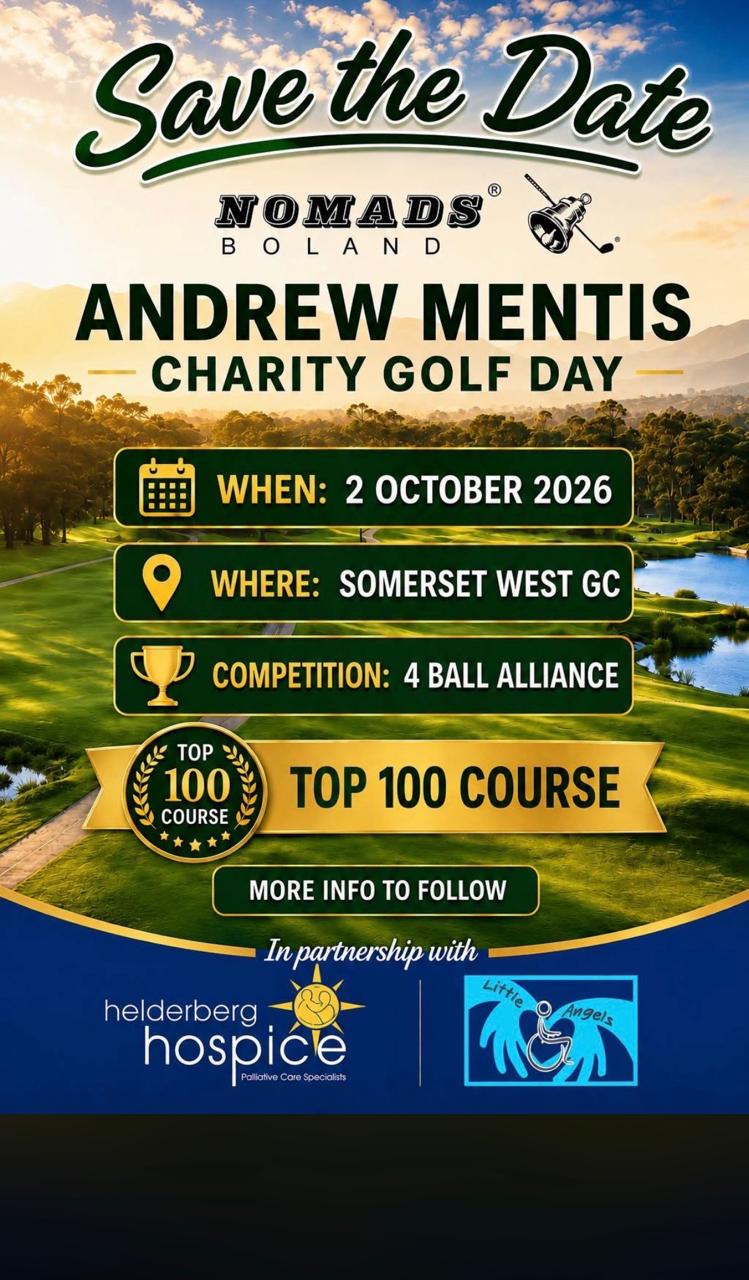 Helderberg Hospice ANDREW MENTIS CHARITY GOLF DAY 2 Oct 2026 SOMERSET WEST Golf Club