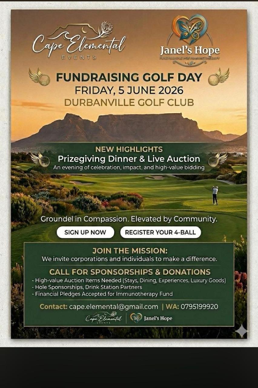 Cape Elementals FUNDRAISING GOLF DAY 5 Jun 2026 Durbanville Golf Club