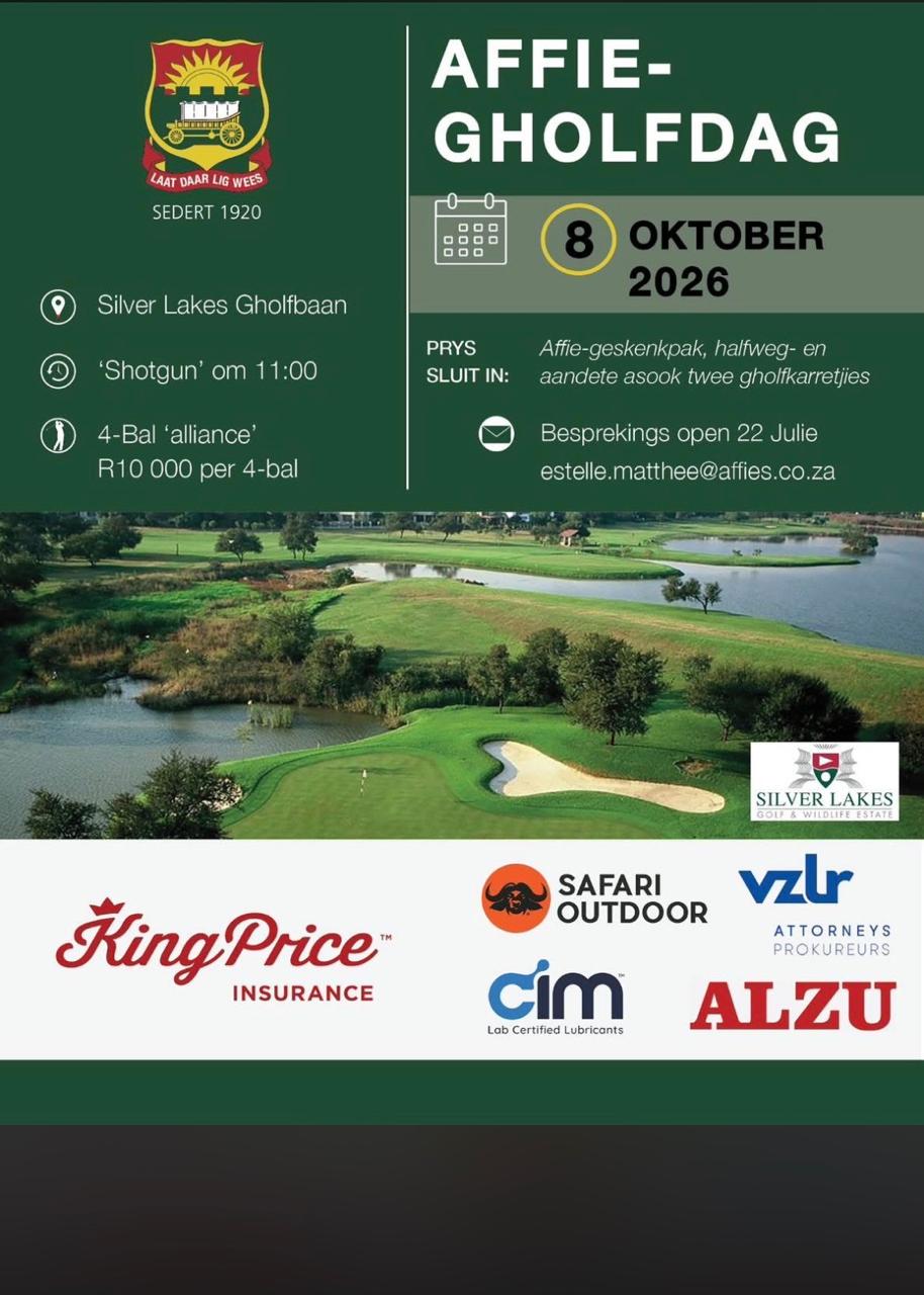AFFIE-GHOLFDAG Silver Lakes Golfbaan 8 Oct 2026