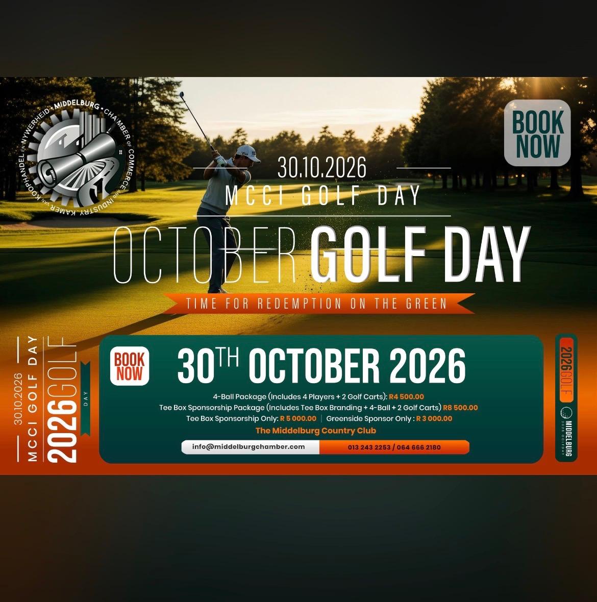 MCCI GOLF DAY The Middelburg Country Club 30 Oct 2026
