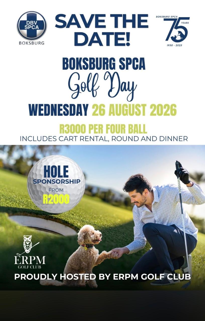 DBV SPCA Boksburg ERPM Golf Club 26 Aug 2026