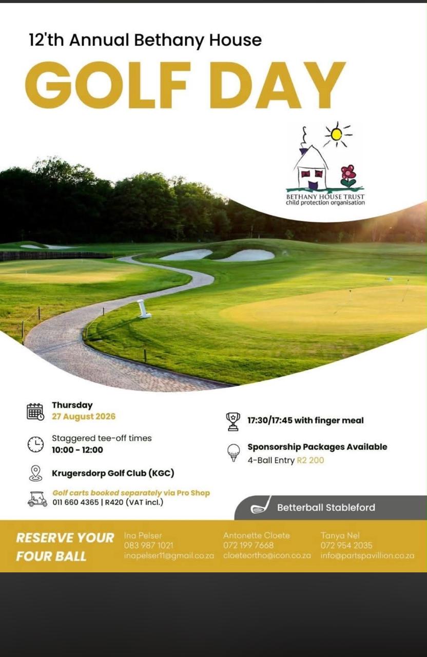 BETHANY HOUSE TRUST Krugersdorp Golf Club 27 Aug 26